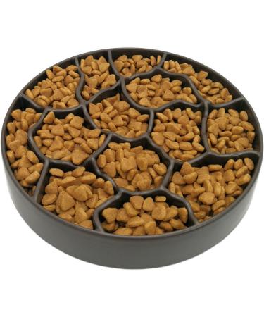 8 Inch Slow Feeder Bowl for Dogs & Cats - Anti-Gulping Healthy Eating Design - Coffee Color - Ideal for Small to Medium Pets - Buy Online on GoSupps.com
