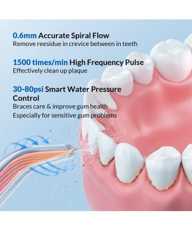Water Flosser for Teeth - Cordless Oral Irrigator Electric Tooth Cleaner with 3 Magnetic Jet Tips & Wireless Charging Base for Home & Travel - Buy Online on GoSupps.com