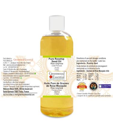 Pure Rosehip Seed Oil 200ml (Rosa rubiginosa) - Cold Pressed | d ve herbes - International Shipping Available - Buy Online on GoSupps.com