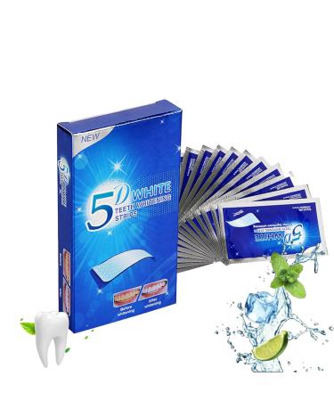 Elunara Bandes de blanchiment des dents blanches 5D bandes blanches de blanchiment des dents bandes blanches efficaces sensibilit r duite sans sensibilit id ales pour les voyages (2)