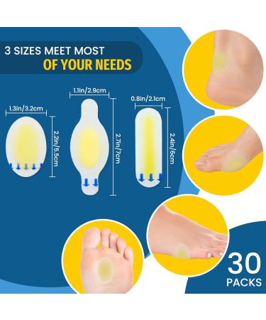 Bladder Pavement Heel Cushions - 30pcs Gel Heel Protection Invisible Hydrocolloid for Pain Relief | Forefoot & Toe Comfort - Buy Online on GoSupps.com