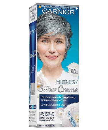 Garnier Nutrisse Silver Cream Care Tint Grey Silver-Gray 1 Piece Grey 80 ml (1 Pack)