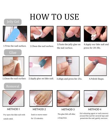 Diduikalor Short Press On Nails - Set of 24pcs | Easy & Quick Nail Extension Solution - Buy Online on GoSupps.com