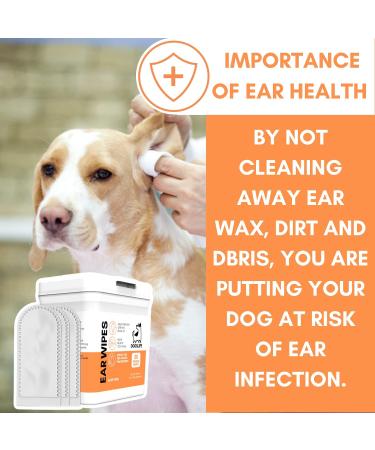 Dog Ear Wipes | Soft Quick & Easy Ear Wipes For Dogs | Remove Wax Dirt & Stop Smelly Itchy Dog Ears | 50 Soothing Aloe Vera Dog Ear Cleaning Finger Wipes! - Buy Online on GoSupps.com