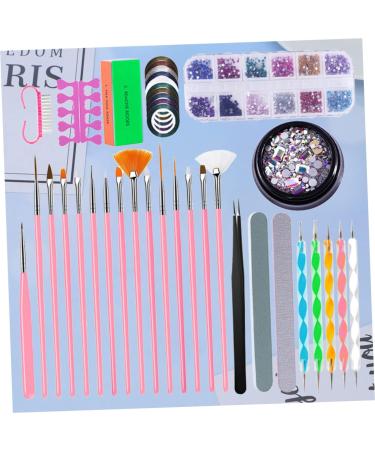 minkissy 1 Set Crystal Nail File Crystal Set Professional Pedicure Kit Nail Liner Brush Set Professional Manicure Set Nail Art Pen Kit Nail Painting Tools Nail Art Liner Paint Pen 20X2X1CM - Buy Online on GoSupps.com