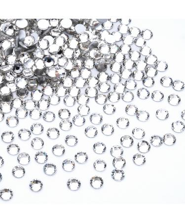 YHMQ DU Pieces Rhinestones Nail Crystals - Rhinestones For Nails Crystal 2880-White- SS10(2.6-2.8mm) White SS10-2880PCS