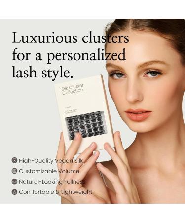 Cashmeren Silk Cluster Lashes - DIY Individual Eyelashes for Full Glam & Everyday Looks | 72 Lash Clusters - D-16 - Buy Online on GoSupps.com