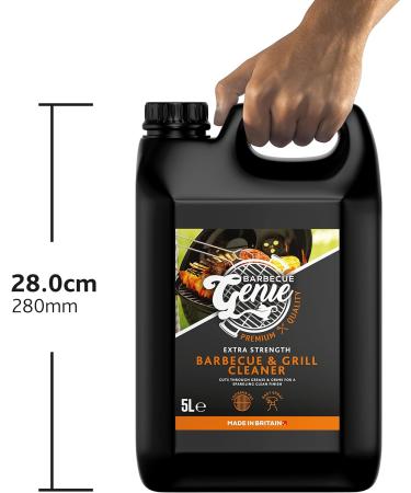 McKLords BBQ Genie Grill Cleaner - Barbecue Extra Strength Degreaser | Cuts Through Grease and Grime | Tackles Burnt On Food - 5 Litre Clear - Buy Online on GoSupps.com