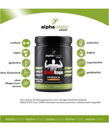 Buy Pre Workout Booster 500g - Iced Tea Peach Flavor | Hardcore Blood Rage | Max Pump Energy Boost with L-Arginine L-Citrulline Creatine & More - International Shipping - Buy Online on GoSupps.com