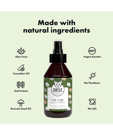 Catly Fur Care - Dry Shampoo For Cats - Ideal Pet Shampoo For Cats: Cat Shampoo And Conditioner & Kitten Shampoo Effective Cat Dry Shampoo Spray & Cat Detangler Spray with Aloe Vera & Oat 250ml - Buy Online on GoSupps.com
