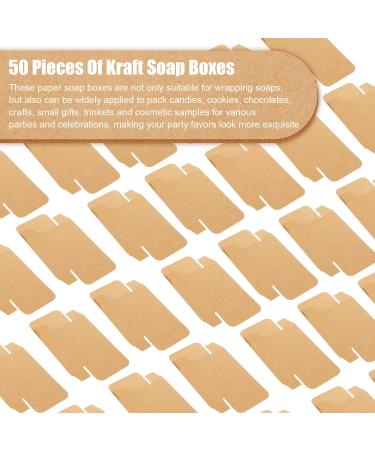 Gersoniel 50 Pcs Kraft Soap Boxes for Homemade Soap Packaging - 3.8 x 2.8 x 1.2 Inch (Kraft Color) - Buy Online on GoSupps.com