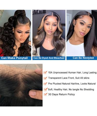 10 Inch Body Wave HD Transparent Lace Frontal Closure - Unprocessed Brazilian Virgin Human Hair for Black Women - 150% Density - Buy Online on GoSupps.com