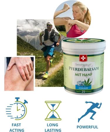 Swissmedicus Horse Light Gel - 250ml Cooling Muscle & Joint Relief with Hemp & 25 Natural Extracts - Ideal for Athletes & Everyday Use - International Shipping Available - Buy Online on GoSupps.com