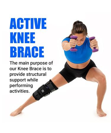 KneeSled BioBrace Hinged Knee Brace - Medium with Bio-Ceramic Technology for Optimal Support & Comfort - Buy Online on GoSupps.com