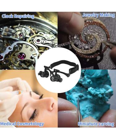 Beileshi Watch Repair Magnifier Loupe Set with LED Light and 8 Interchangeable Lens - 2.5X-25X Magnification - Buy Online on GoSupps.com