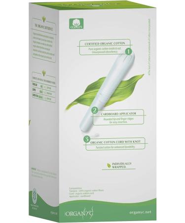 ORGANYC 100% Organic Cotton Hypoallergenic Tampons with Applicator, Super - 28 Count - Buy Online on GoSupps.com
