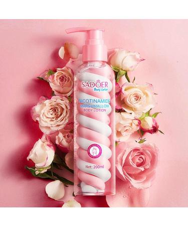 Niacinamide Marshmallow Body Lotion Niacinamide Body Lotion Moisturising Body Lotion for Glowing Skin Deeply Nourishing Moisturising Making Skin Softer Smoother 200ml - Buy Online on GoSupps.com