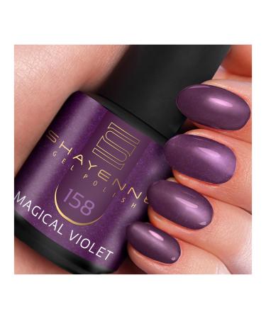 SHAYENNE Made in Germany Shellac Gel Nail Polish 15 ml for UV LED Lamp | 158 Magical Violet Purple | Gel Nail Polish for UV Nail Lamp | LED Nail Polish Gel Polish Nail Gel