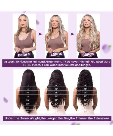 LAAVOO Seamless Real Hair Extensions - Dark Brown 35cm Tape-In 25g 10 Pcs | Remy Human Hair Skin Weft - Buy Online on GoSupps.com