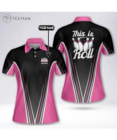 TEEMAN Personalized 3D Pink Bowling Shirts for Women - Custom Funny Women Bowling Team Jerseys - Buy Online on GoSupps.com