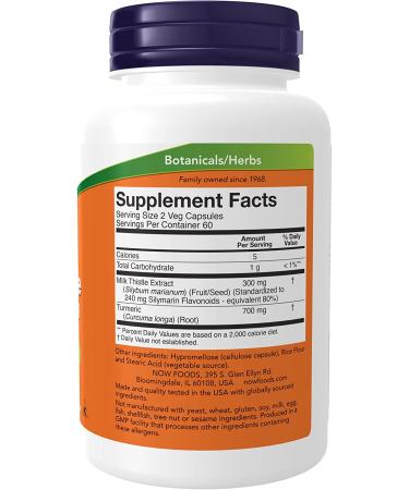 Now Foods Silymarin Milk Thistle Extract 150 mg - 120 Veg Capsules | Liver Support & Antioxidant - Buy Online on GoSupps.com