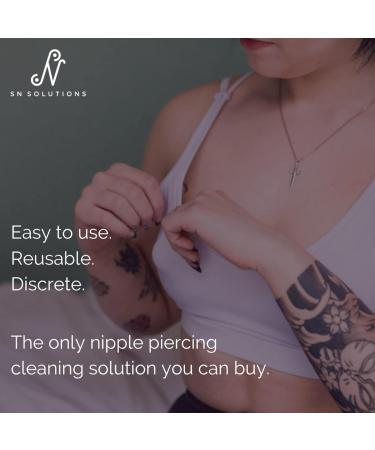 Nipple Piercing Cleaner & Aftercare Kit - Saline Solution Spray for Women | Nipple Piercing Hygiene (Blue - Buy Online on GoSupps.com