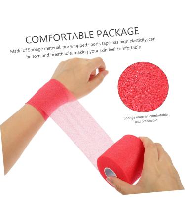 Buy Healeved Sports Skin Membrane Tape - 2 Rolls Self-Adhesive Pink Athletic Wrap for Hair & Skin Protection | Convenient Sponge Kit for Athletes - Buy Online on GoSupps.com