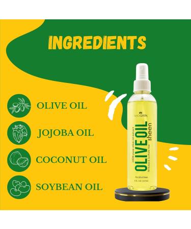 Black Queen Olive Oil Sheen Spray for Locs Dreadlocks Twists Braids Cornrows 4C Hair - Moisturizing Refreshing - 2 oz- Made in the USA (Pack of 1) 2 oz (Pack of 1) - Buy Online on GoSupps.com