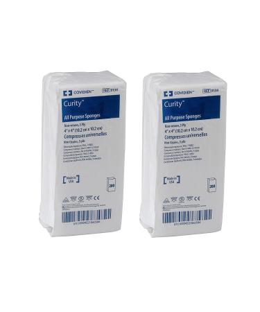 Covidien 9134 Curity Non-Woven All-Purpose Sponge Non-Sterile 4 x 4 3-ply (Pack of 400)