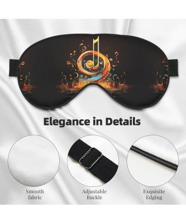 Unisex Music Symbol Print Eye Mask | Soft Comfort Sleep Eye Shade for Travel & Yoga - Buy Online on GoSupps.com