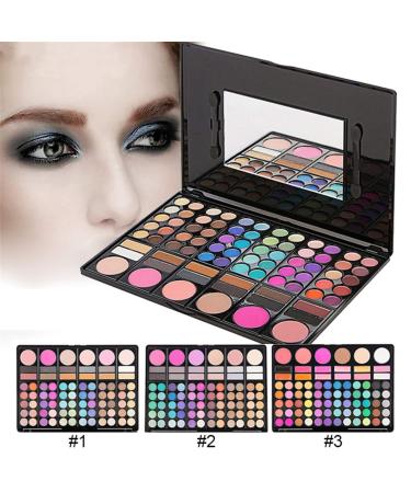 FantasyDay Profi Eyeshadow Palette - 78 Highly Pigmented Colors | Complete Makeup Set with Lipstick Concealer & Rouge | Best Natural & Warm Shades for Stunning Looks - Buy Online on GoSupps.com
