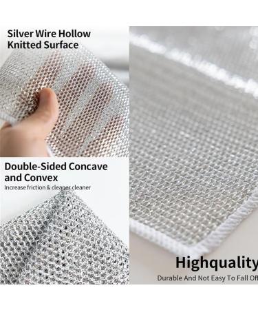 Foodypopz Kitchen Rag Wire Dishwashing Rag Foody Popz Wire Rag Kitchen Cloths for Cleaning Counters Multipurpose Wire Dishwashing Rags for Wet and Dry for Kitchen Sinks (20pcs) - Buy Online on GoSupps.com