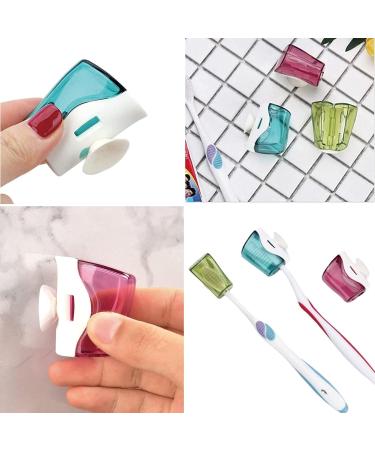 Shop Lulullaby Travel Toothbrush Set - 3 Portable Heads Suction Cup Holder & Covers for Home Travel & Camping - Buy Online on GoSupps.com