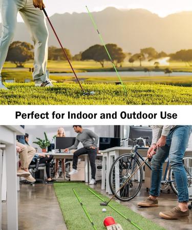 Rhino Valley Golf Alignment Sticks - 2 Pack | Collapsible Practice Rods for Putting & Full Swing Trainer | Portable Golf Training Equipment - Buy Online on GoSupps.com