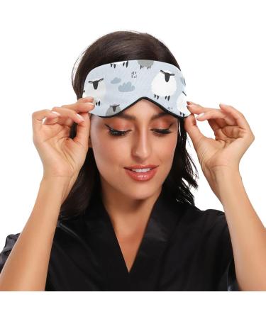 Haskirky Light Blocking Eye Mask | Adjustable Breathable Comfort for Travel, Yoga, Meditation | Cartoon Sheep Design | Men and Women - Buy Online on GoSupps.com