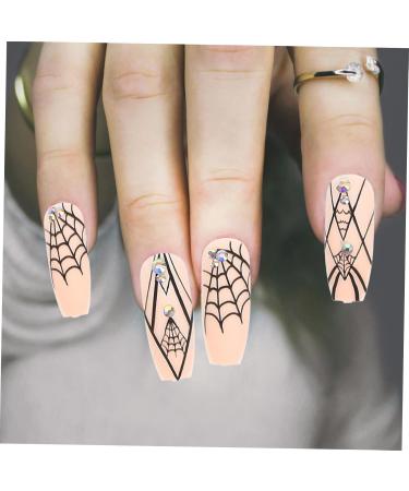 Healvian 1 Set Halloween Fake Nails DIY False Nail Tips Female Fake Nail Fake Nails French Nails for Women Coffin Fake Nails DIY Manicure Supply Nail Decor Halloween Nails Ghost Decor Abs - Buy Online on GoSupps.com