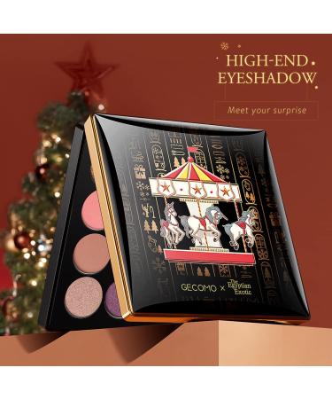 GECOMO 2-in-1 Mirror Eyeshadow Palette - 16 Color Makeup Palette for Glitter, Shimmer, and Matte Eye Shadow - High Pigmented, Long Lasting, Waterproof - Perfect Gift for Women - Dream Carousel - Buy Online on GoSupps.com