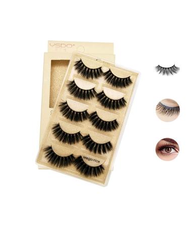 SUQ 3D False Eyelashes Set - 5 Pairs Reusable Handmade Waterproof | No Adhesive Required - Buy Online on GoSupps.com