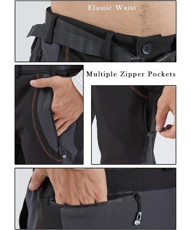 Gash Hao Men's Waterproof Insulated Snow Ski Pants | Breathable Fleece Lined | Black 32W x 30L - Buy Online on GoSupps.com