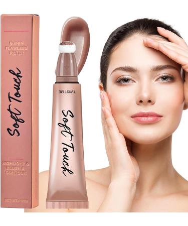 Women Makeup Highlighter Stick | Cheek Cosmetic Liquid Makeup Stick for Highlight - 3D Makeup Highlighter Makeup Stick for Stage C1 Contouring - Buy Online on GoSupps.com