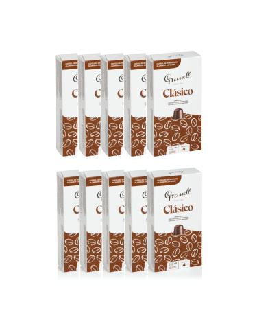 Granell Cafés · 1940 - Daily Blends - Classic Espresso | Nespresso Compatible Aluminum Capsules 100% Robusta Coffee - 100 Aluminum Coffee Capsules