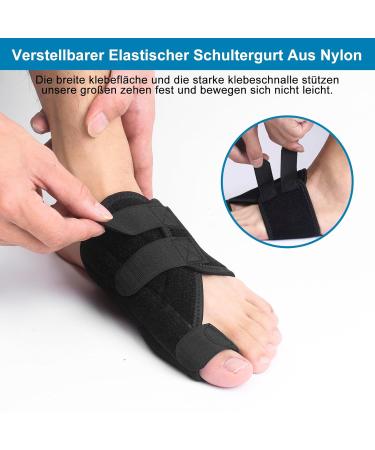 Hallux Valgus Correction Rail - Pain Relief & Toe Alignment Bandage for Men & Women (Left Black) - Buy Online on GoSupps.com