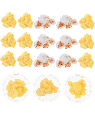 KONTONTY Candy Necklace 20pcs Artificial Popcorn Resin White Accessories Cell Phone Magnet Earrings - Buy Online on GoSupps.com