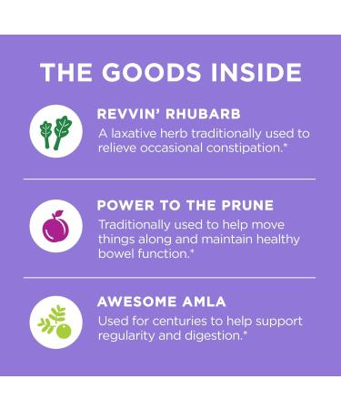 OLLY Constipation Relief 30ct Energy Gummy 60ct - Rhubarb Prunes Amla Berry B12 CoQ10 Goji Tropical - Buy Online on GoSupps.com