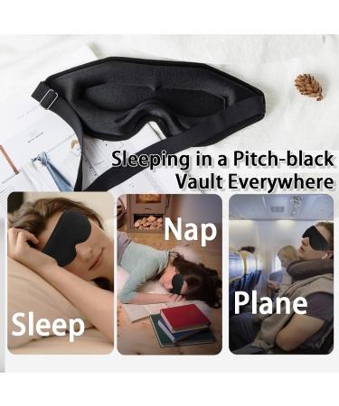 Eye Mask for Lash Extensions - 100% Light Blocking Sleep Mask for Side Sleepers | Adjustable 3D Eyelash Sleeping Mask with Ear Plugs - Buy Online on GoSupps.com