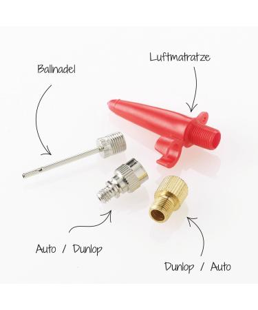 Fischer Unisex 4-Piece Air Pump Adapter Set - Silver One Size EU | International Shipping Available - Buy Online on GoSupps.com