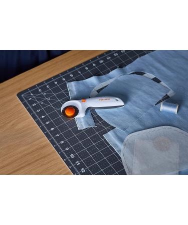 Fiskars Trigger Rotary Cutter With Blade 45 mm For Right and Left-handed Users Orange/White/Grey 1003910 Handle with release - Buy Online on GoSupps.com