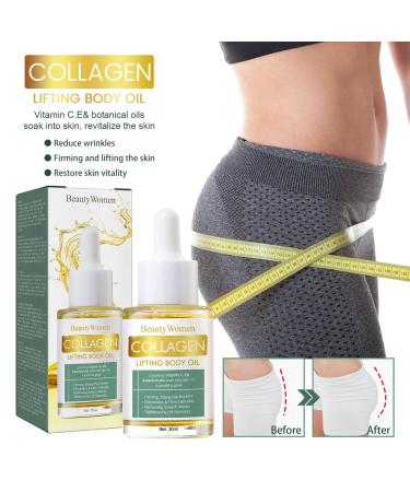 3PC Beauty Women Collagen Lifting Body Oil - Anti-Aging Serum Reduces Fine Lines & Wrinkles International Shipping Available - Buy Online on GoSupps.com