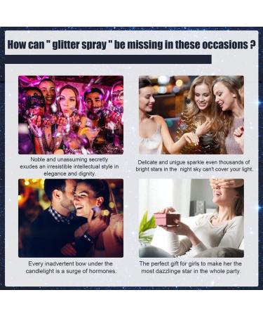 60ml Shiny Glitter Spray | Hair & Body Glitter Hairspray for Makeup Festivals & Halloween - Buy Online on GoSupps.com