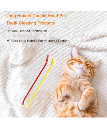 10pcs Dog Toothbrush DKDDSSS Long Handle Double Head Dog Toothbrushes Cat Teeth Cleaning Toothbrush for Pet Dogs Cats Puppy Dental Care Toothbrush - Buy Online on GoSupps.com